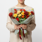 Bordo Chrysanthemum Anastasia Buketi - Görsel 3