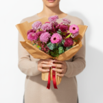 Mini Gerbera Pembe Buketi - Görsel 3